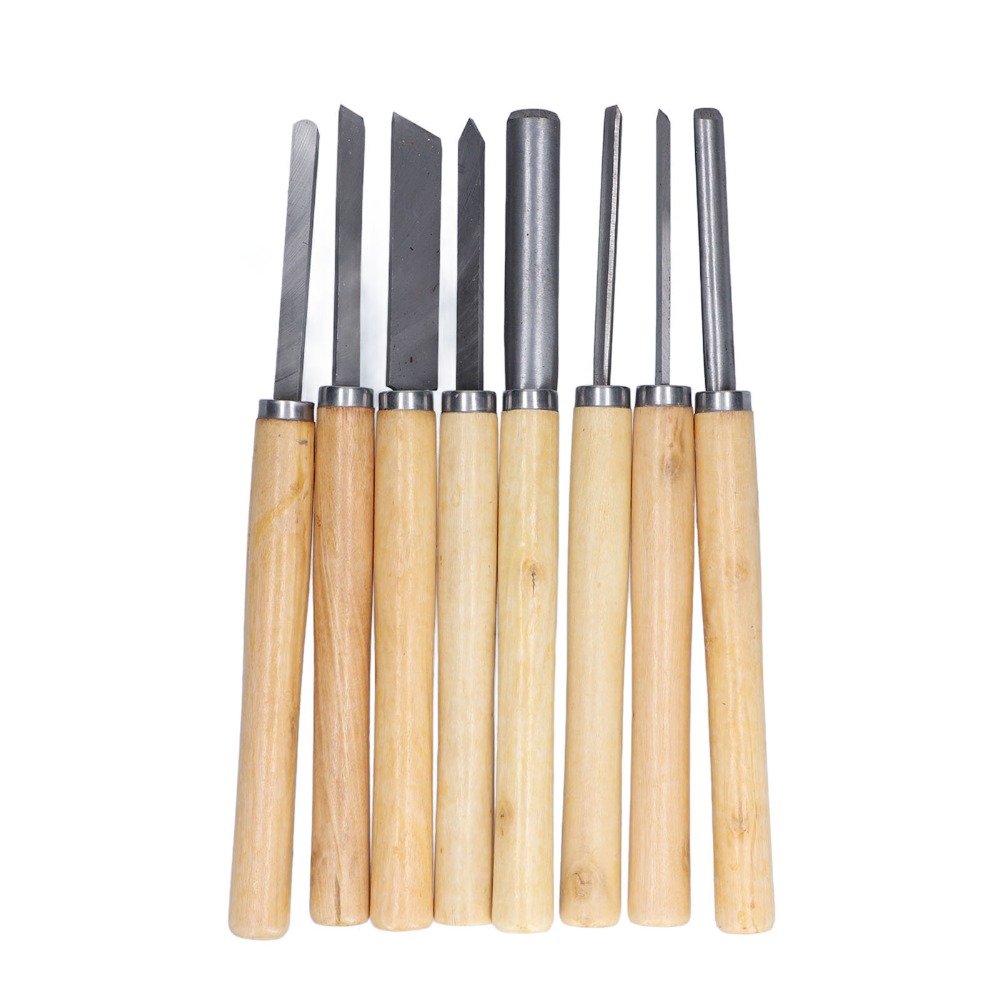 8PCS HSS Steel Wood Turning Ch - Skew Chisel Wood avaliação e preço