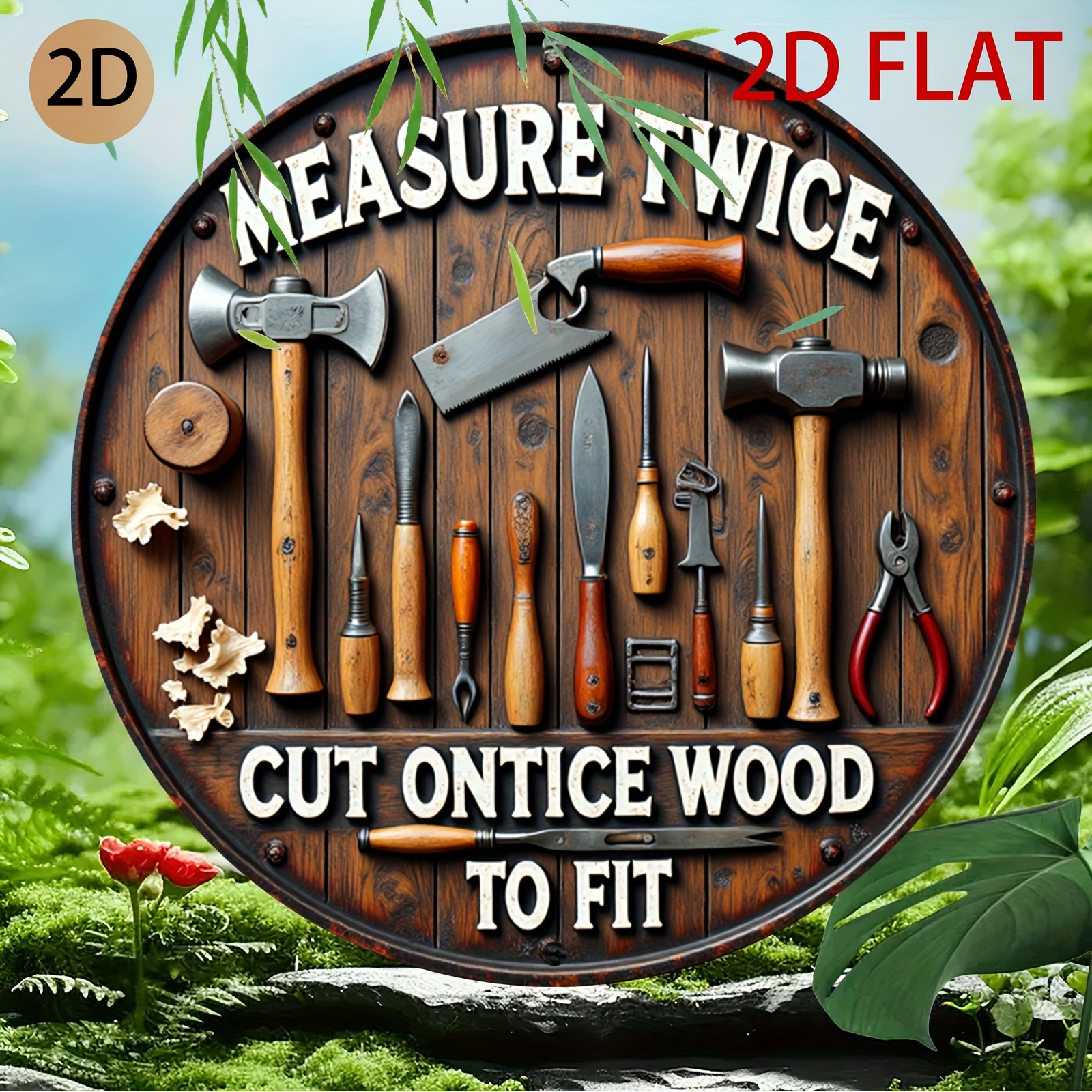 2D planar circular wooden tool - Woodworking Logo Design avaliação e preço