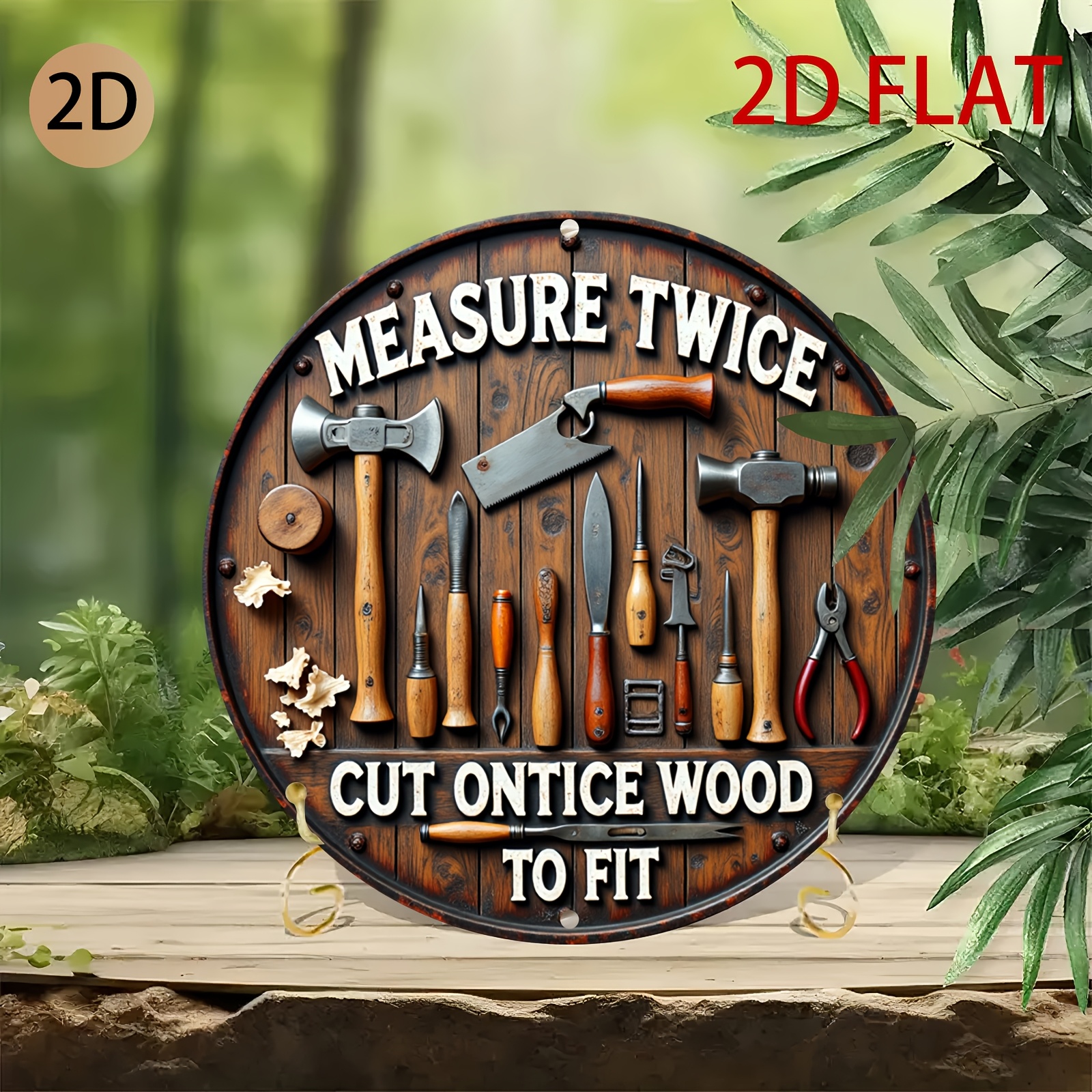 2D planar circular wooden tool - Woodworking Logo Design avaliação e preço