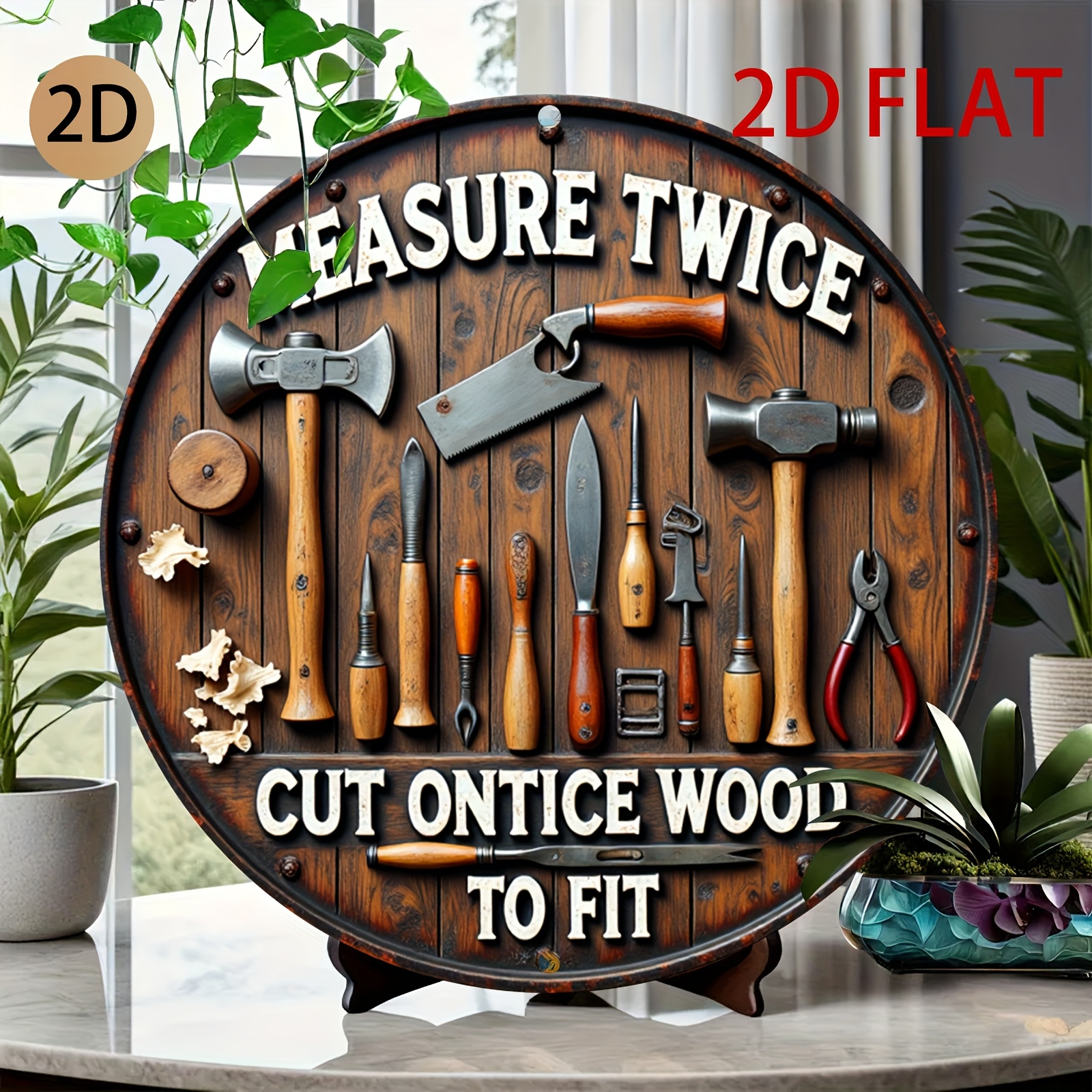 2D planar circular wooden tool - Woodworking Logo Design avaliação e preço