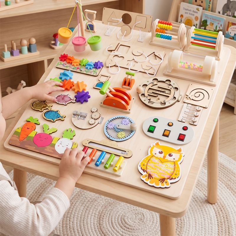 Premium Montessori Busy Board  - Woodworking Kits For Kids avaliação e preço