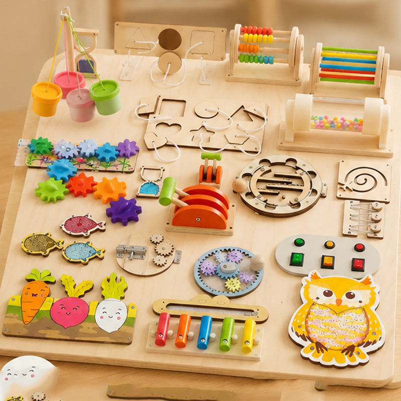 Premium Montessori Busy Board  - Woodworking Kits For Kids avaliação e preço