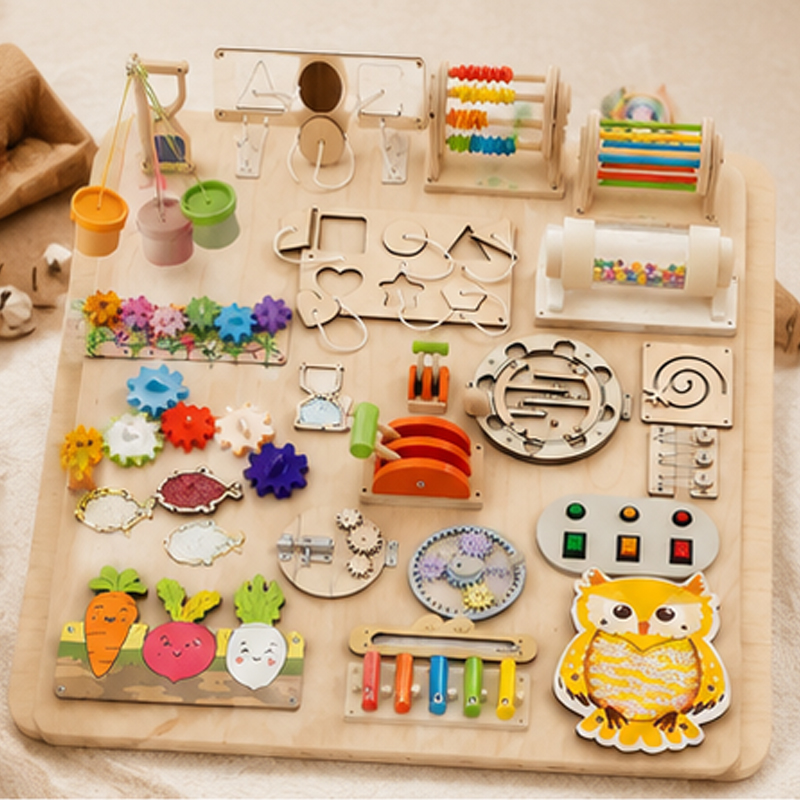 Premium Montessori Busy Board  - Woodworking Kits For Kids avaliação e preço