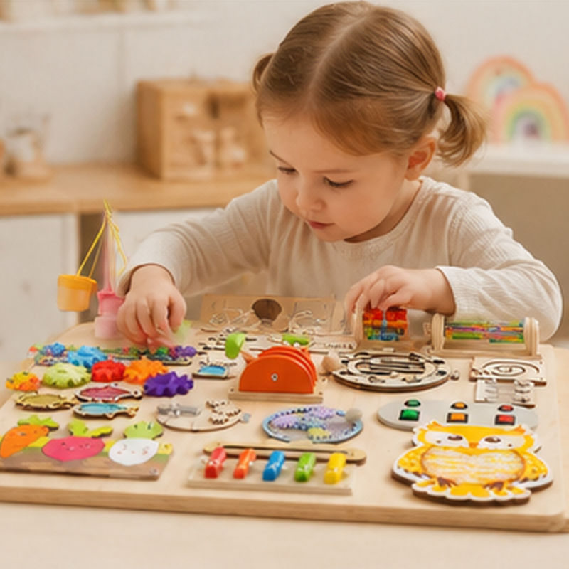 Premium Montessori Busy Board  - Woodworking Kits For Kids avaliação e preço